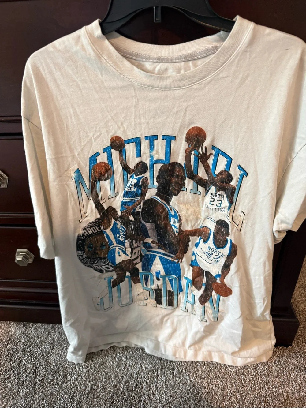 Nike Jordan North Carolina Basketball Graphic Tee - White/Blue/Brown